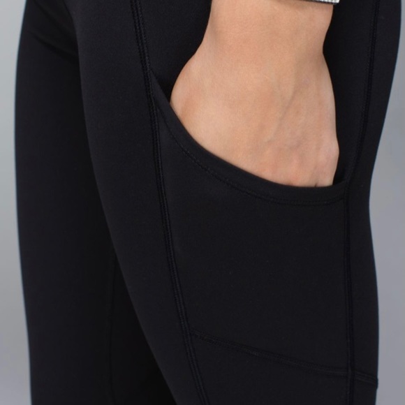 LULULEMON Speed Tight Cozy Black Legging Size 4 - Picture 4 of 16